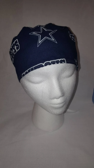 Dallas Cowboys Scrub Cap, Surgical Hat, Skull Cap, Doo Rag, Scrubs, Nursing  Cap